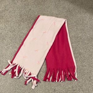 Fleece breast, cancer awareness Scarf with Fringe